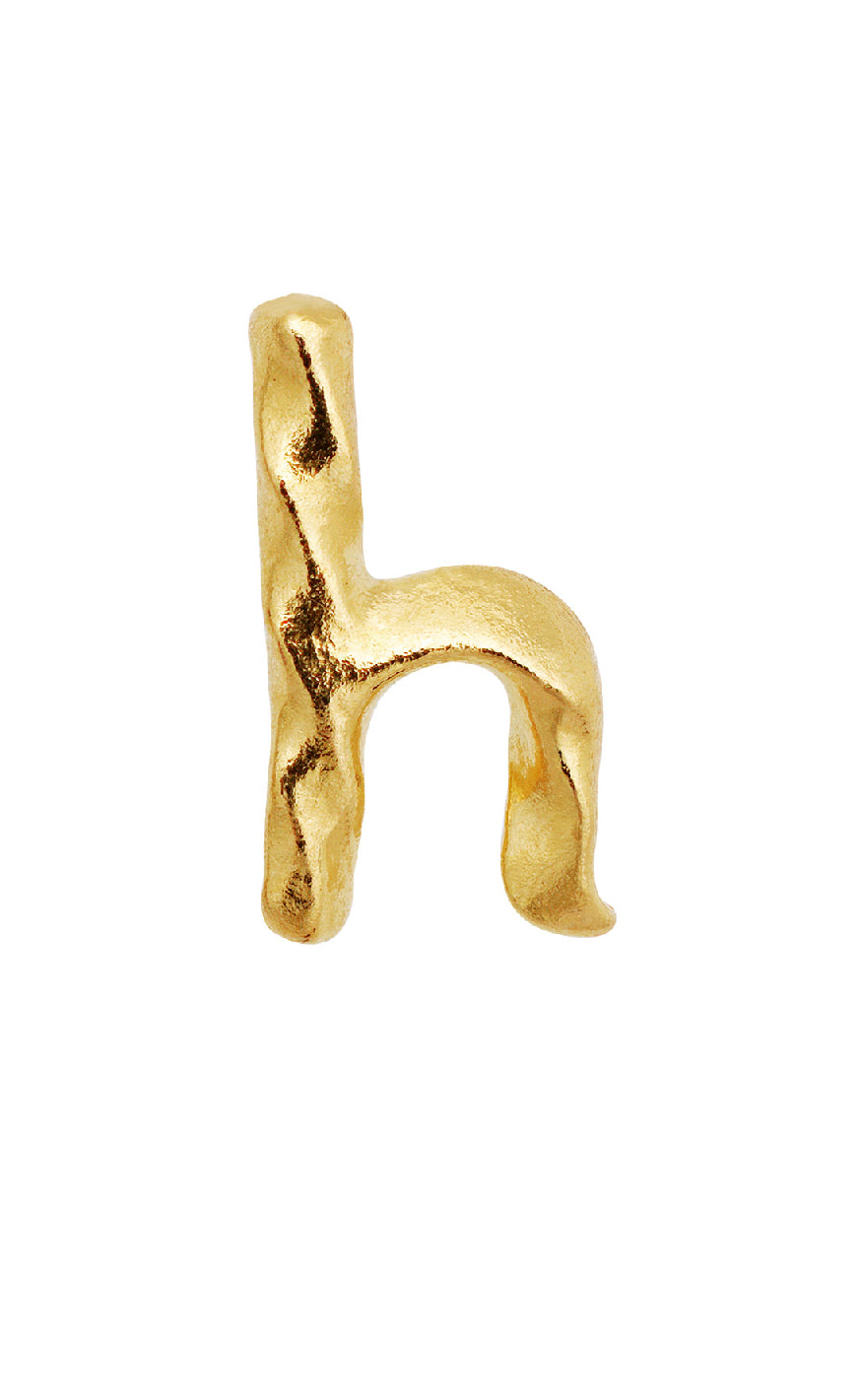 Maanesten Ørering - Alphabet Single - Gold Colour