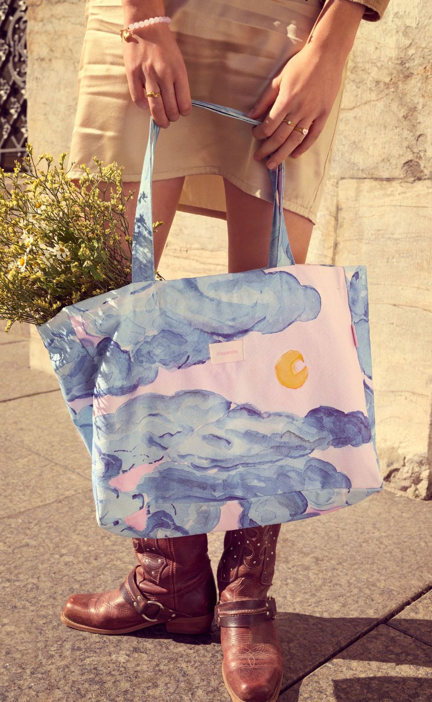 Maanesten Totebag -  Big Canvas - Moonshine Rose