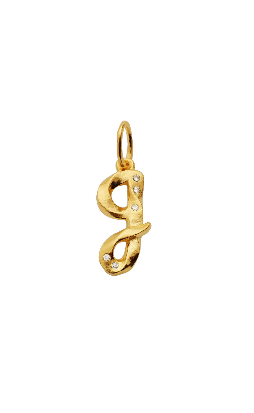 Maanesten Vedhæng - Alphabet - Gold Colour