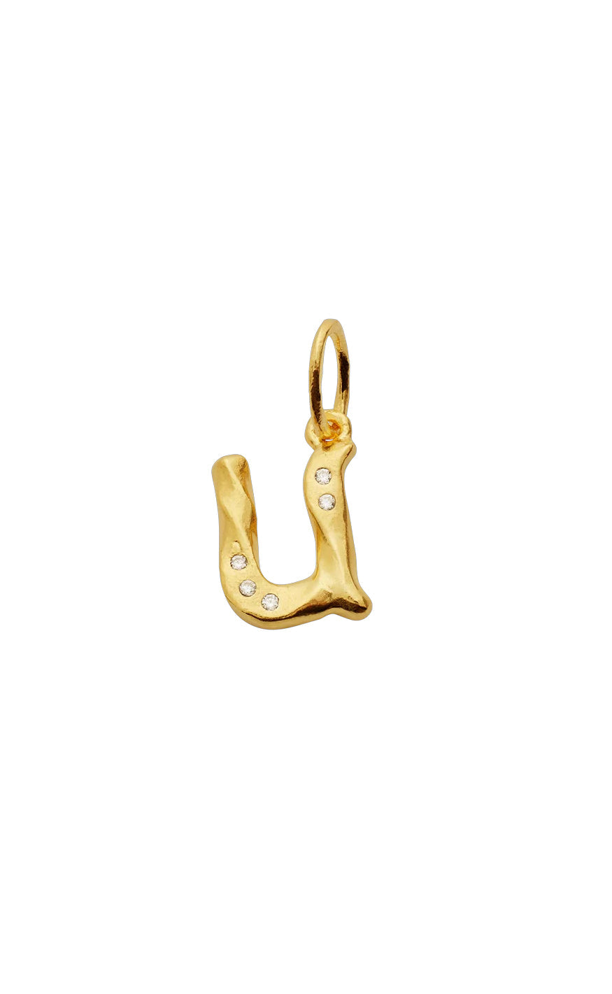Maanesten Vedhæng - Alphabet - Gold Colour