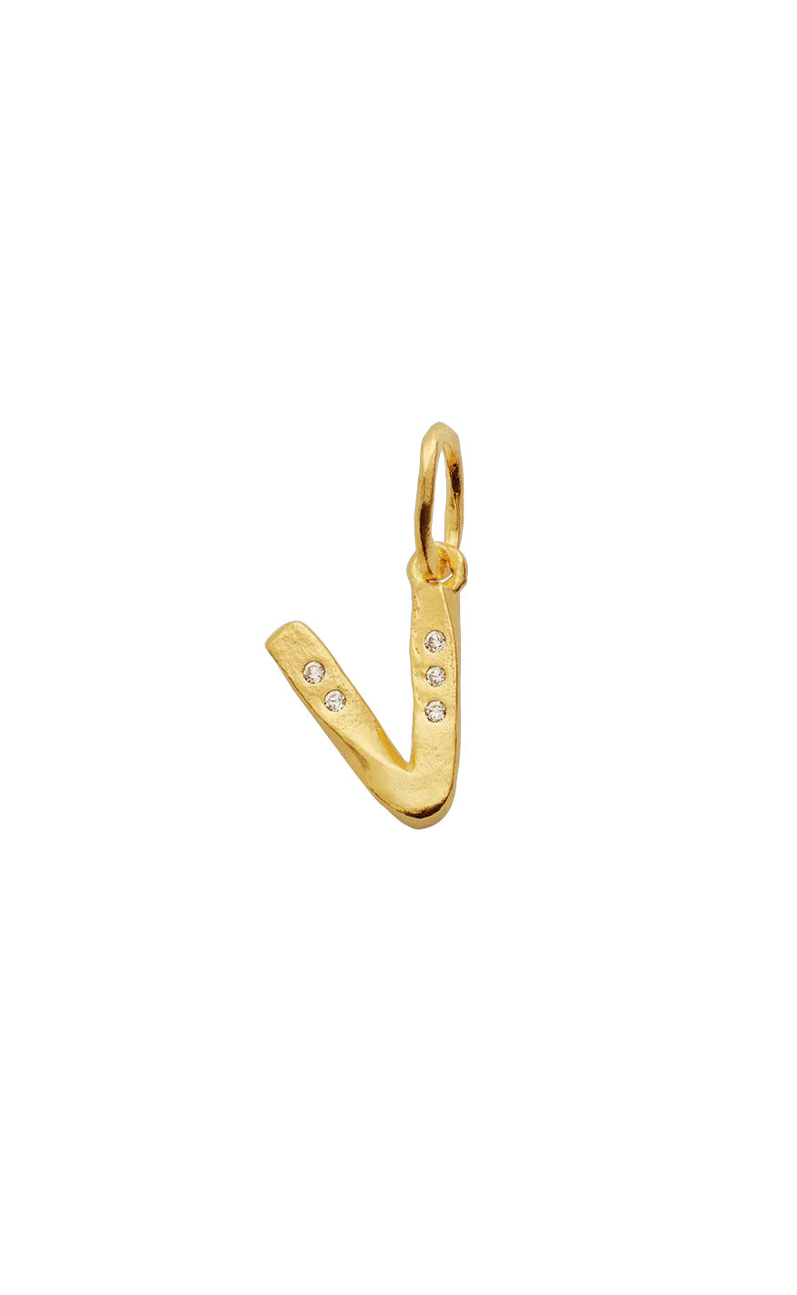 Maanesten Vedhæng - Alphabet - Gold Colour