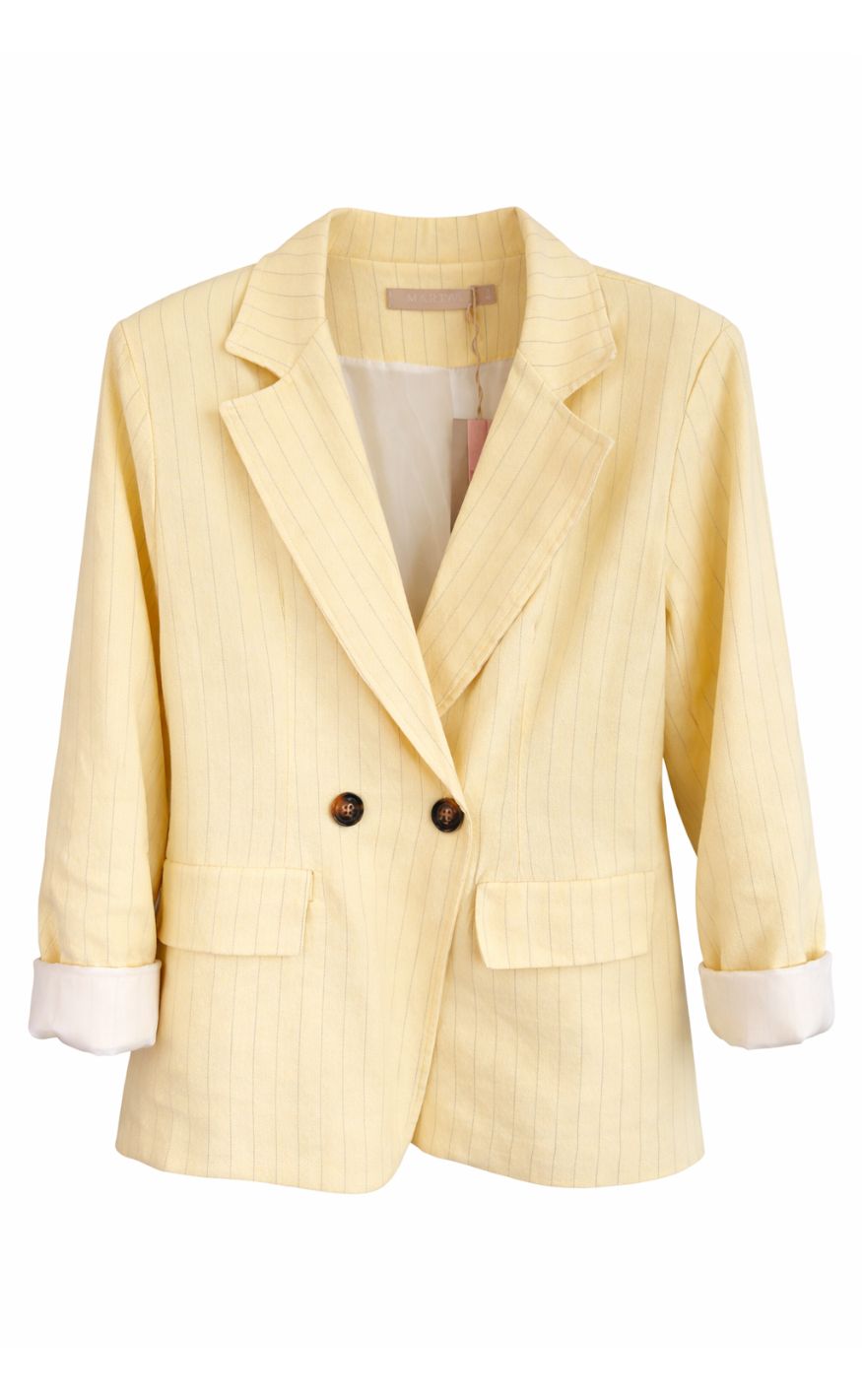 Marta Du Chateau Blazer - Marissa - Yellow Stripe