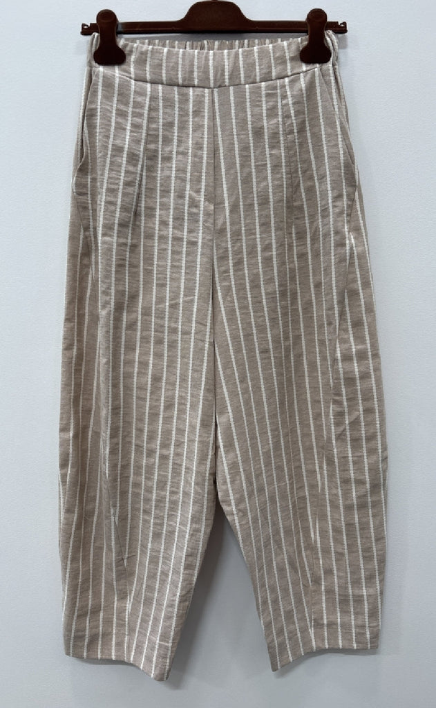 Marta Du Chateau Bukser - Fausta - Beige Stripe
