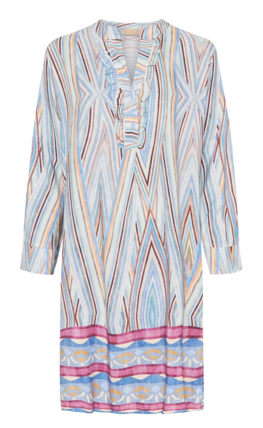 Marta Du Chateau Kjole - 2604B - Celeste Stripe