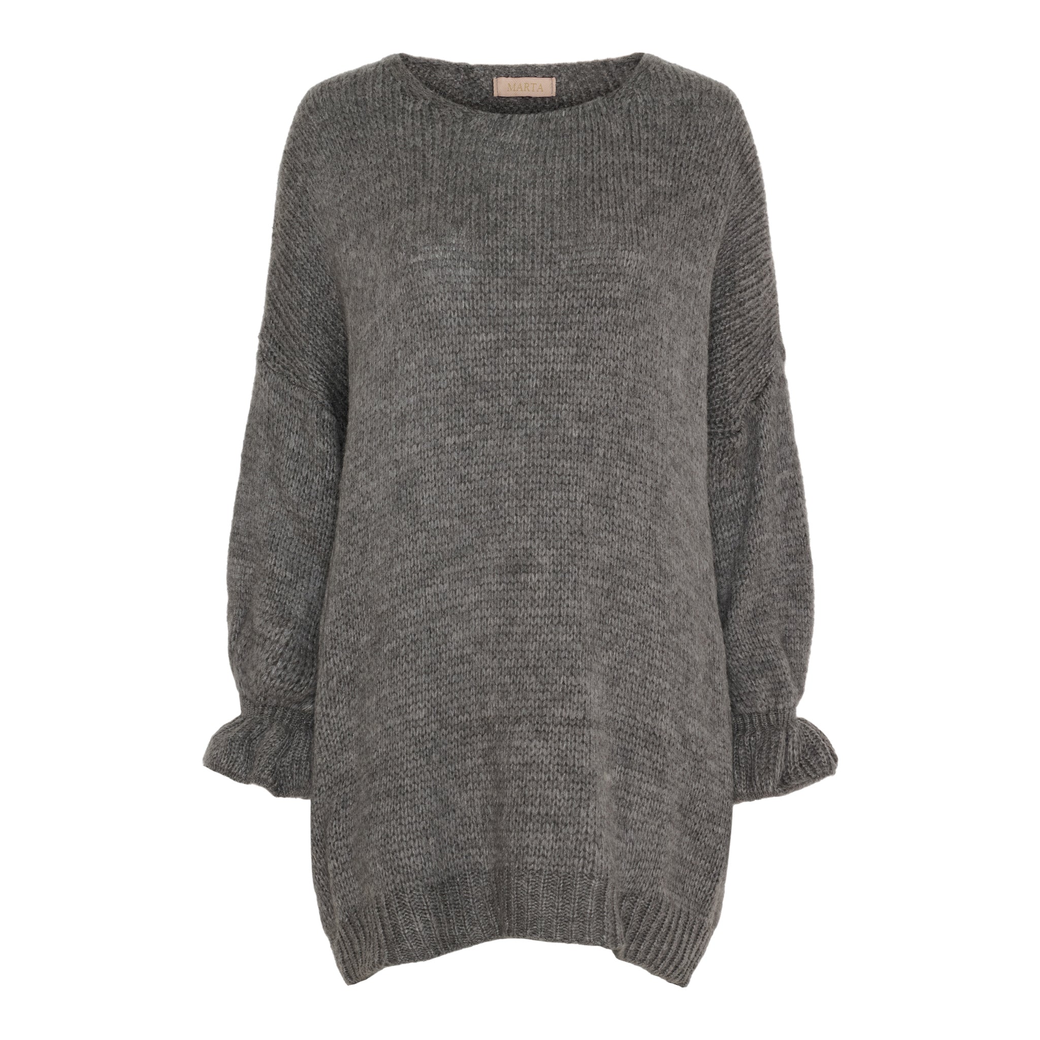 Marta Du Chateau Kjole - Floriane Knit - Medium Grey m1006