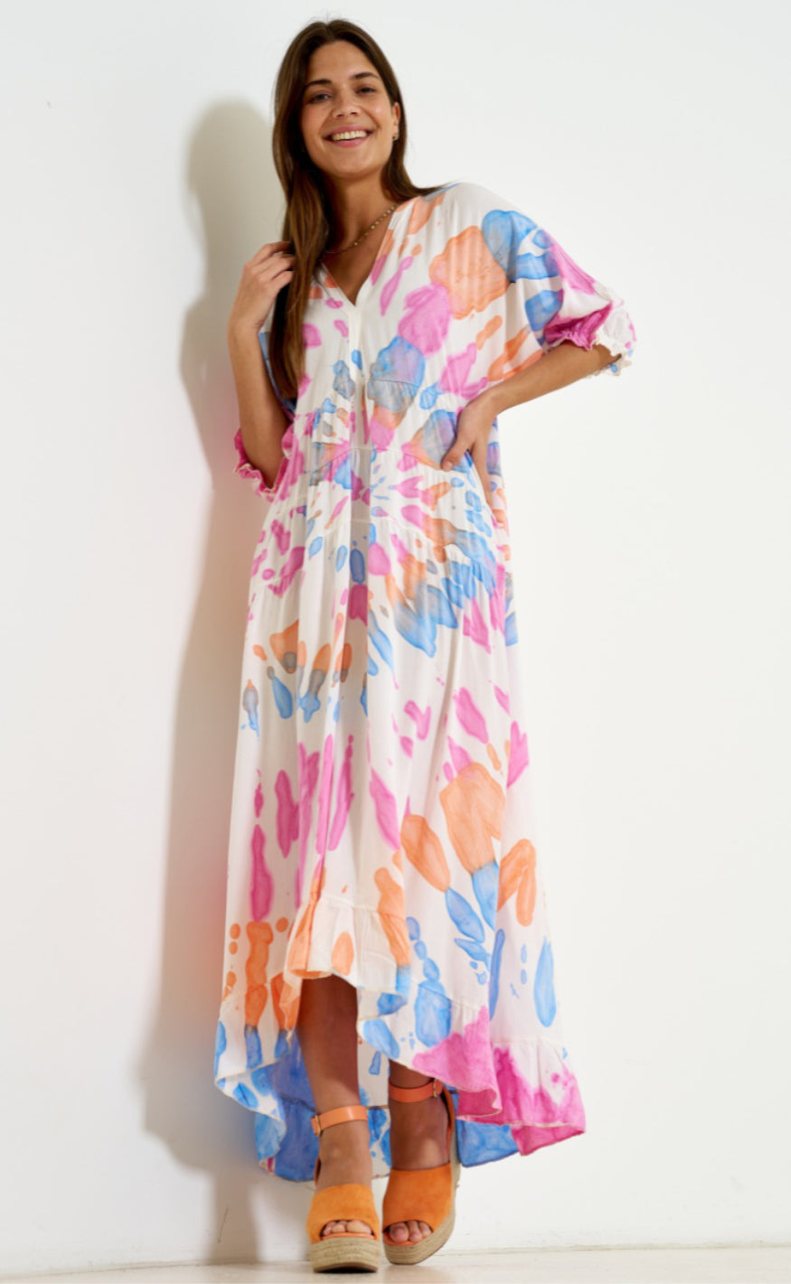 Marta Du Chateau Kjole - K1070 - Fuxia