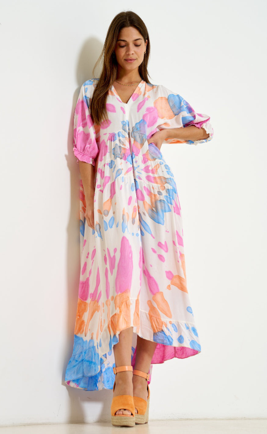 Marta Du Chateau Kjole - K1070 - Fuxia