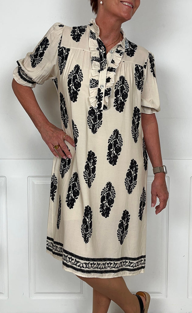 Marta Du Chateau Kjole - Naomi - Beige/Black