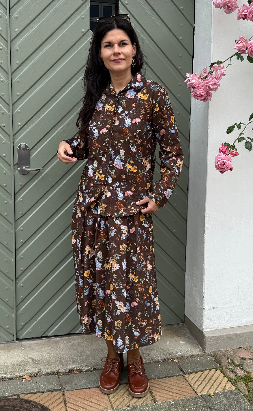 Marta Du Chateau Skjørt - Ciela - Brown Print