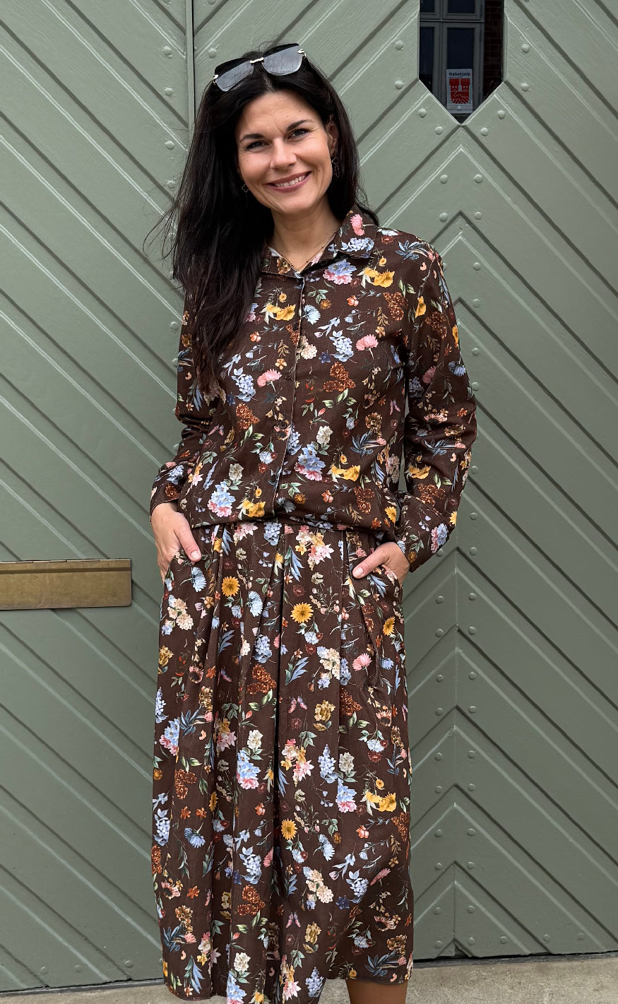 Marta Du Chateau Skjørt - Ciela - Brown Print