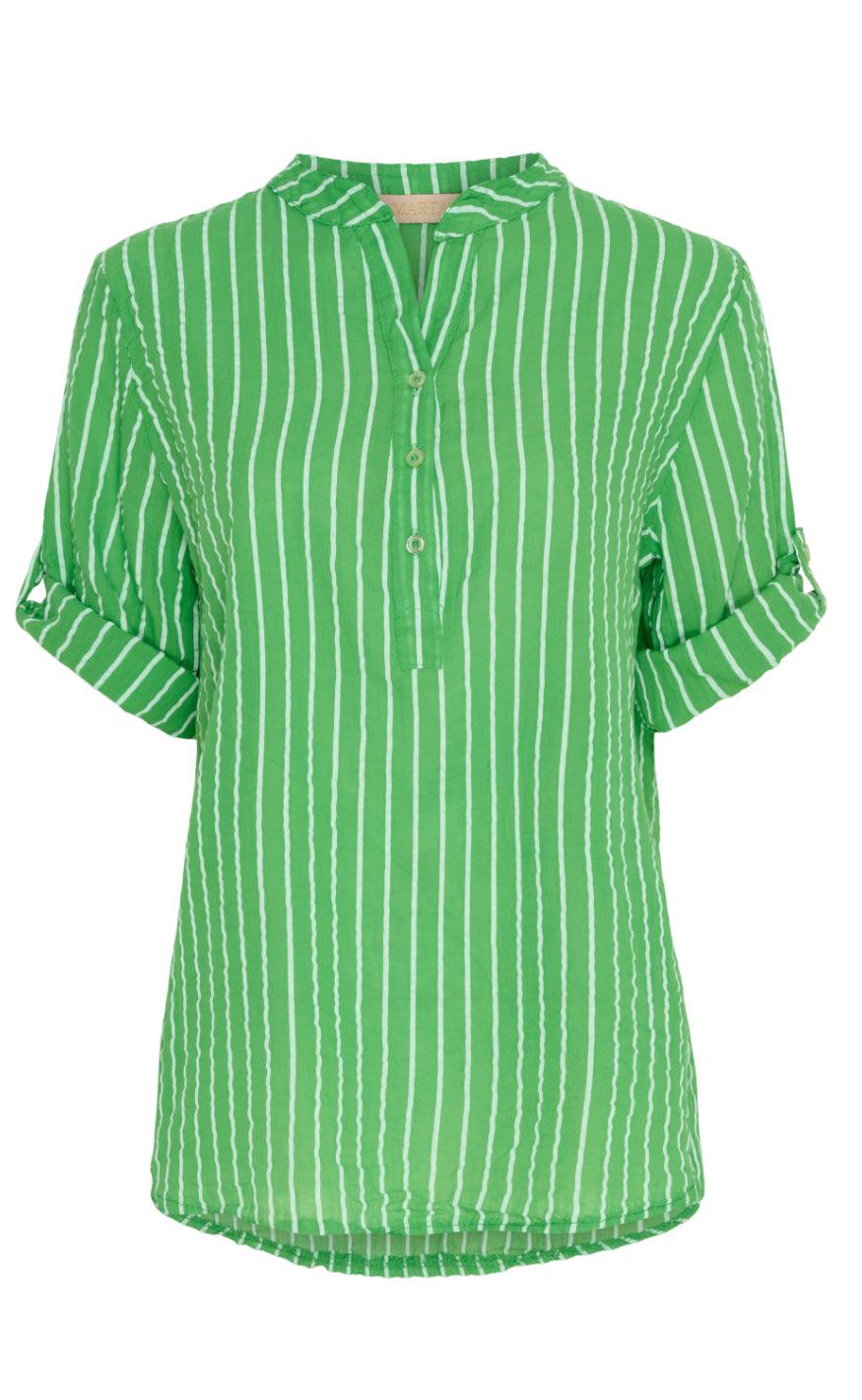 Marta Du Chateau Skjorte - 226 - Green Stripe
