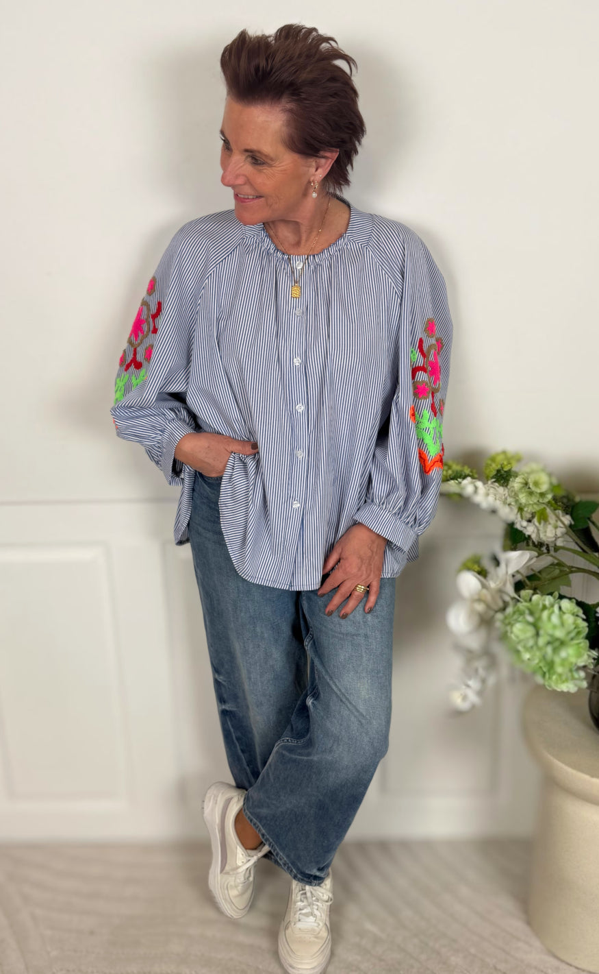 Marta Du Chateau Skjorte - Aleta - Blue Denim Stripe