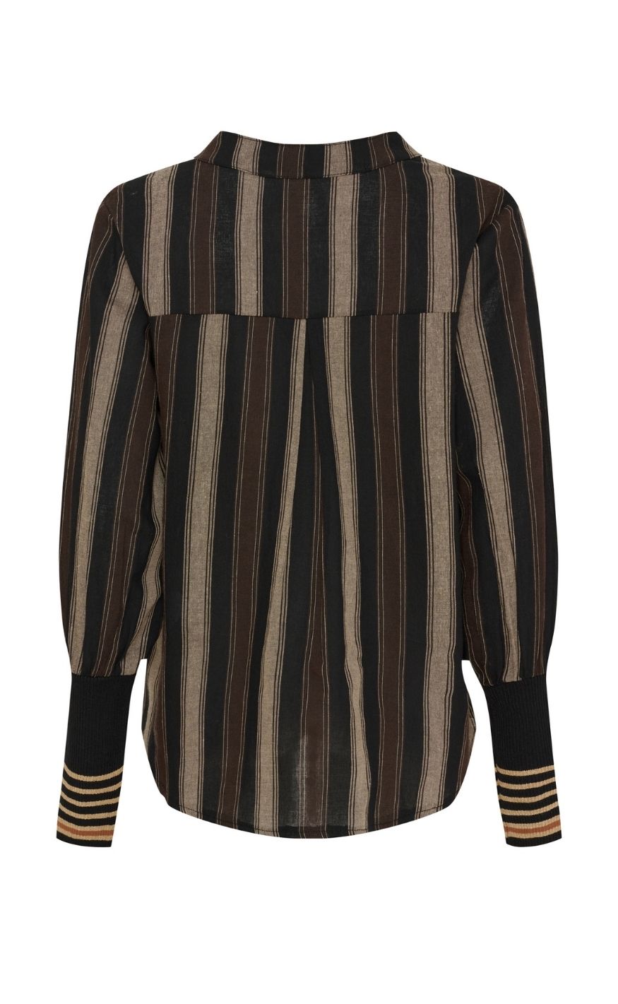Marta Du Chateau Skjorte - Peyton - Black/Camello2