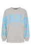 Marta Du Chateau Sweatshirt - Hibiscus - Grey/Skyblue