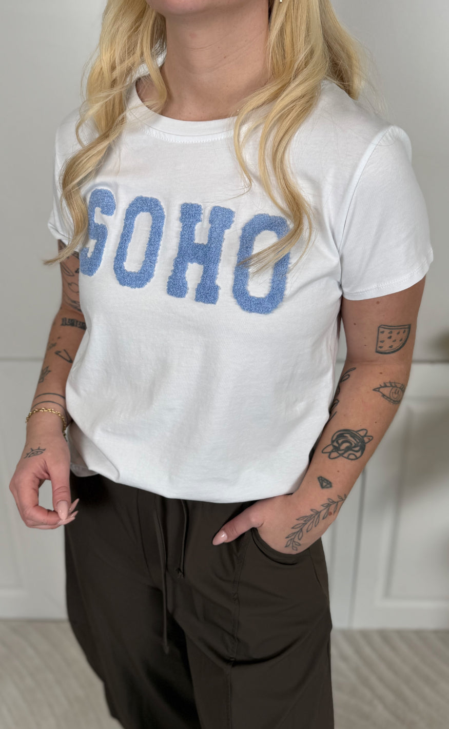 Marta Du Chateau T-shirts - Herdis - White/Sky