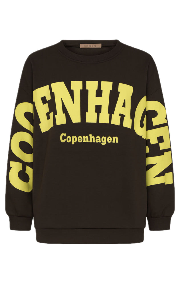 Marta Du Chateau Sweatshirt - Hibiscus - Brown/Yellow