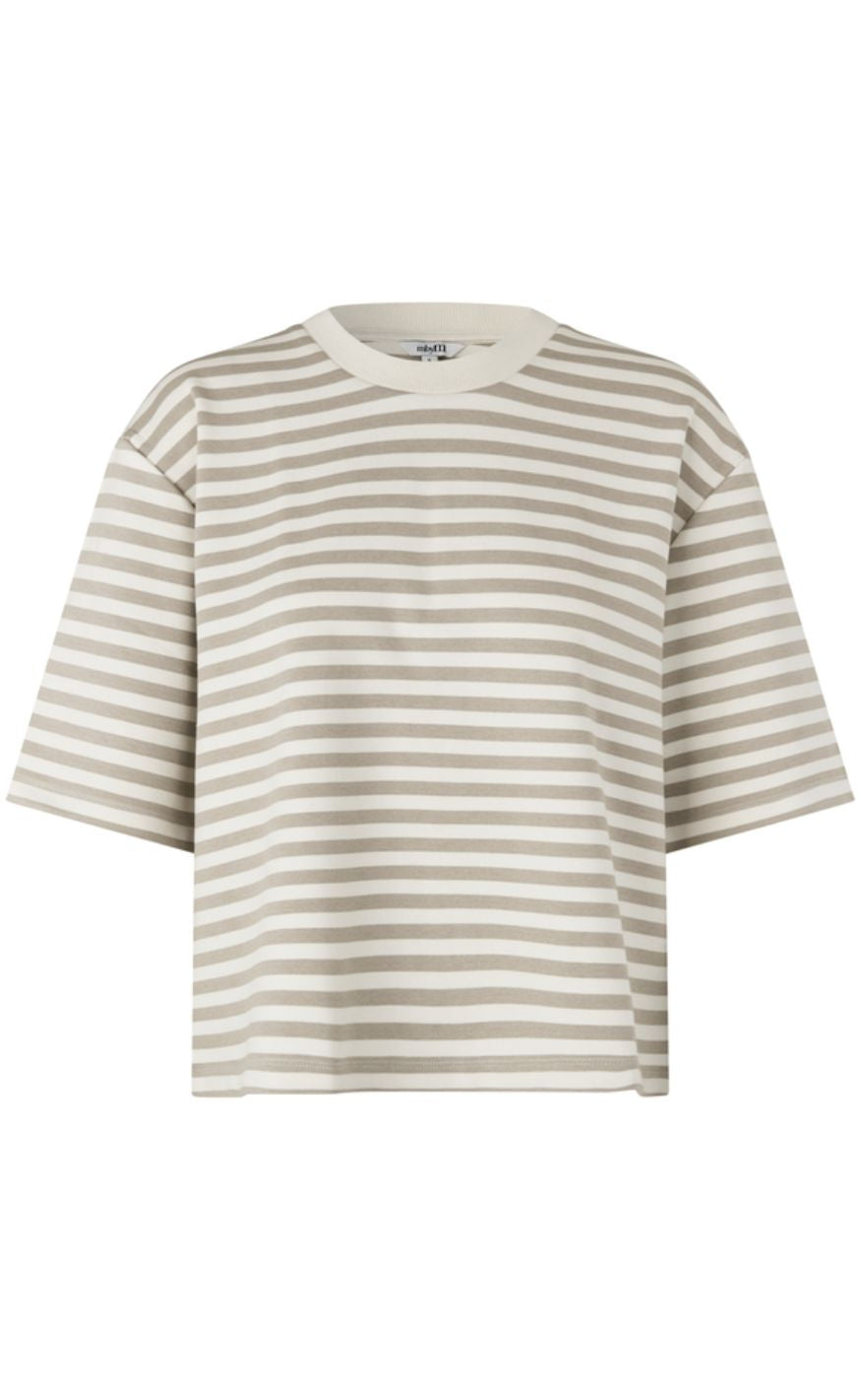 MbyM T-shirt - Emrys-M - Island Fossil Sugar Stripe