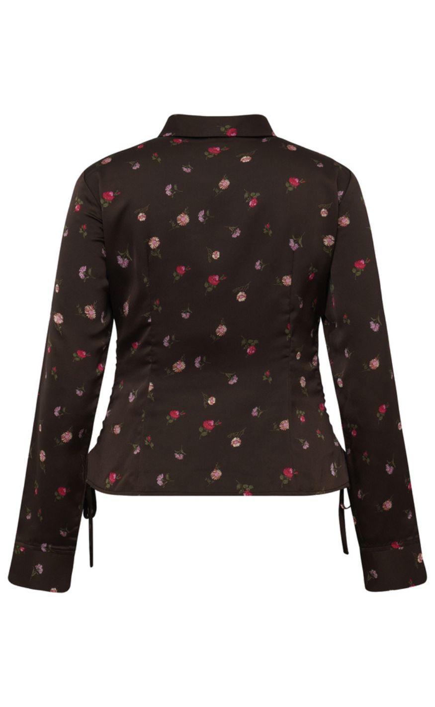 Mbym Bluse - Nura-M - Dark Evaline Print