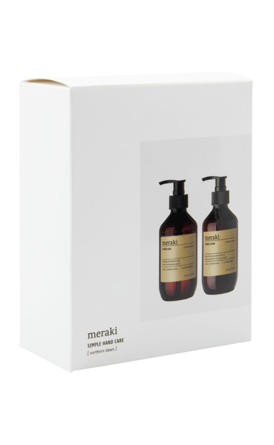 Meraki Gaveæske - Håndsæbe og håndcreme ''Simple Handcare'' 2x275 ml - Northern Dawn