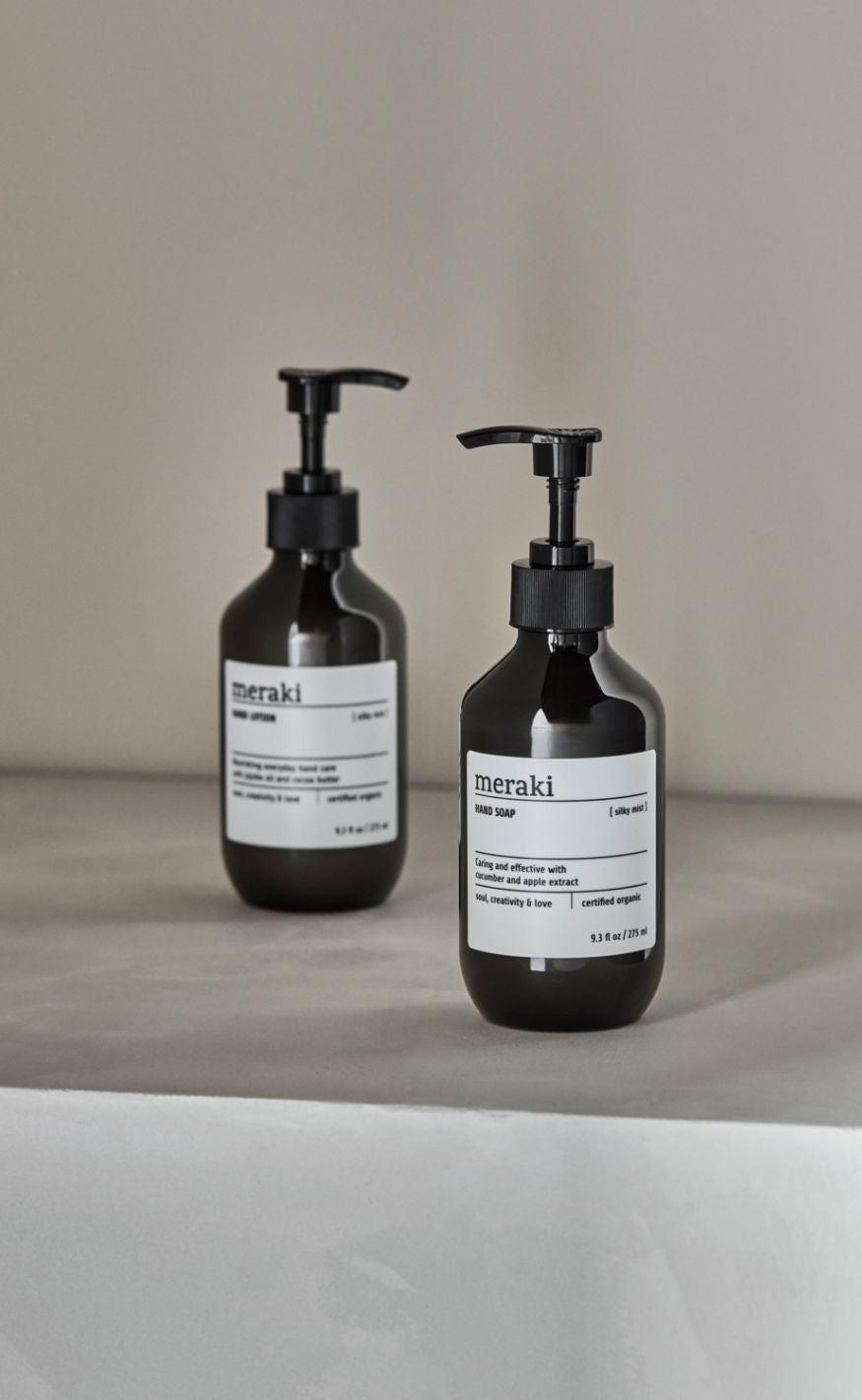 Meraki Gaveæske - Håndsæbe og håndcreme ''Simple Handcare'' 2x275 ml - Silky Mist