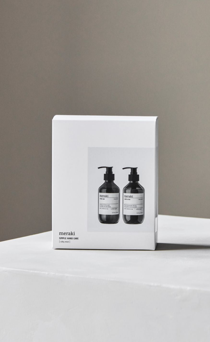Meraki Gaveæske - Håndsæbe og håndcreme ''Simple Handcare'' 2x275 ml - Silky Mist