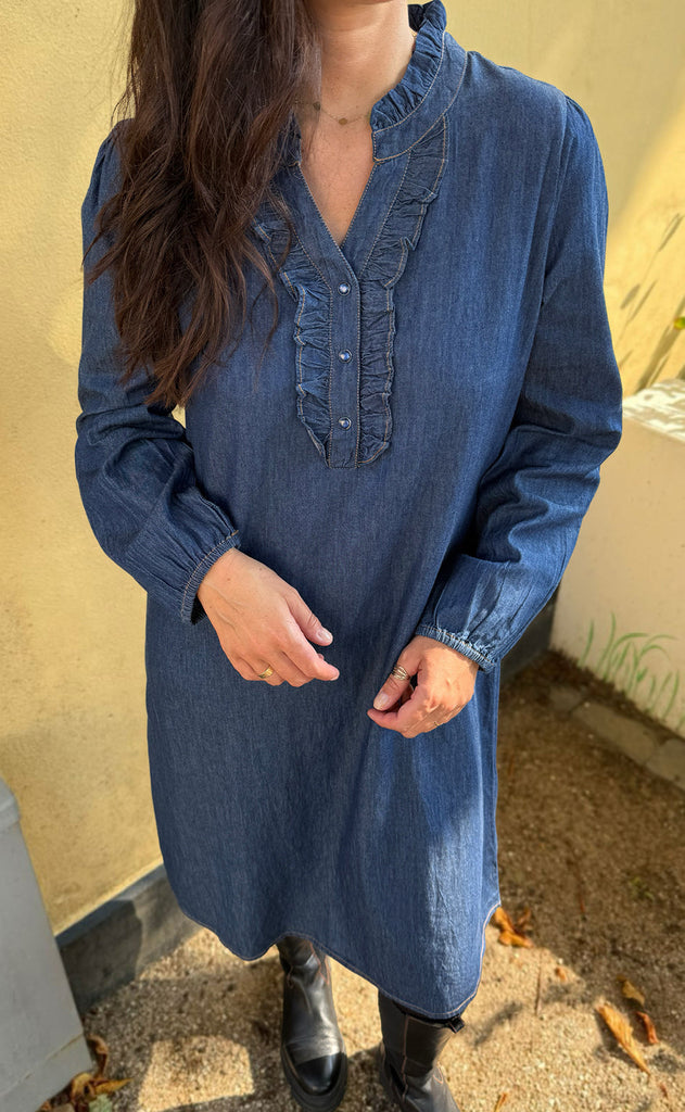 Say INA Copenhagen Kjole - Cami Denim - Denim Blue
