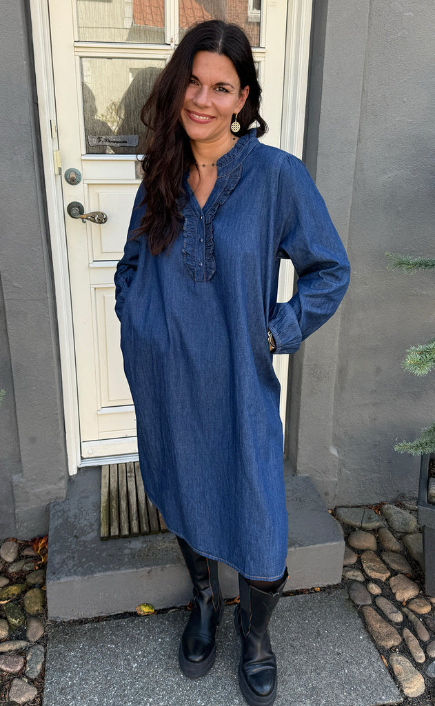 Say INA Copenhagen Kjole - Cami Denim - Denim Blue