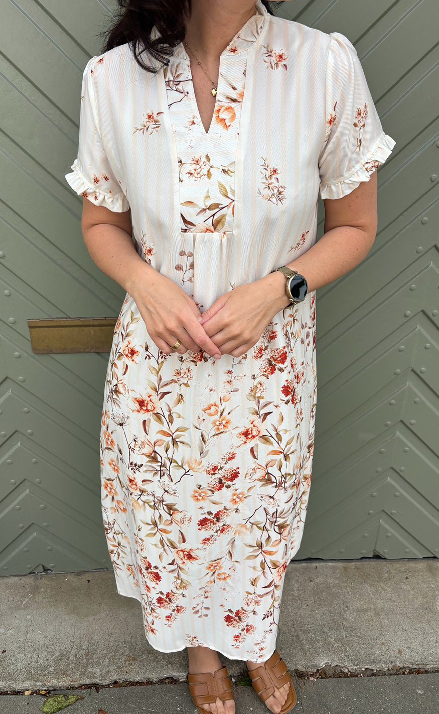 Say INA Copenhagen Kjole - Weronica - Vintage Floral Stripe
