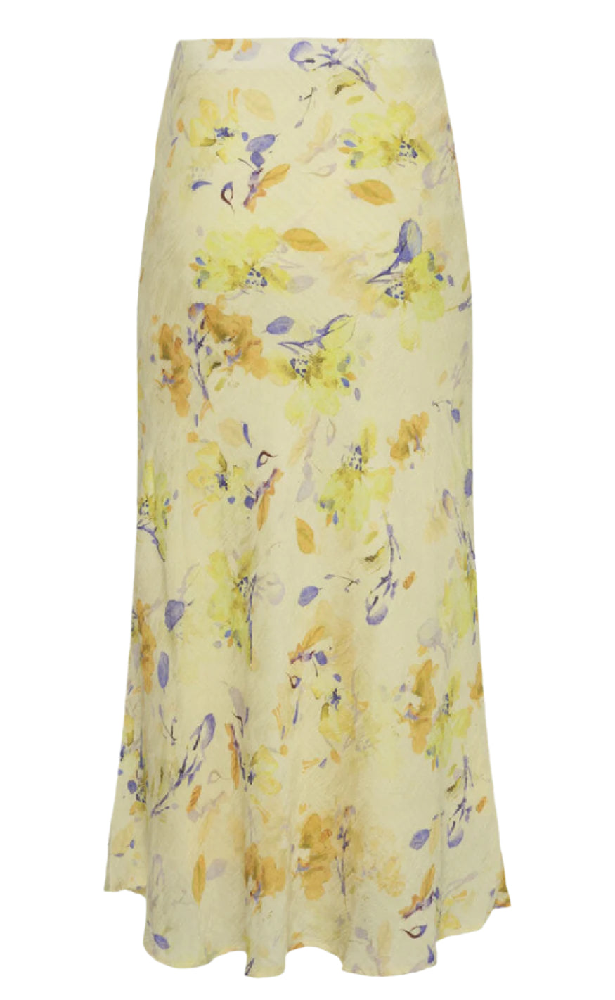 Moves Skjørt - Gebry Satin - Pastel Yellow