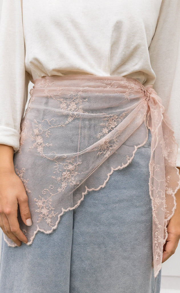 Say INA Copenhagen Skjerf / Skjørt - Clara Triangle - Light Pink