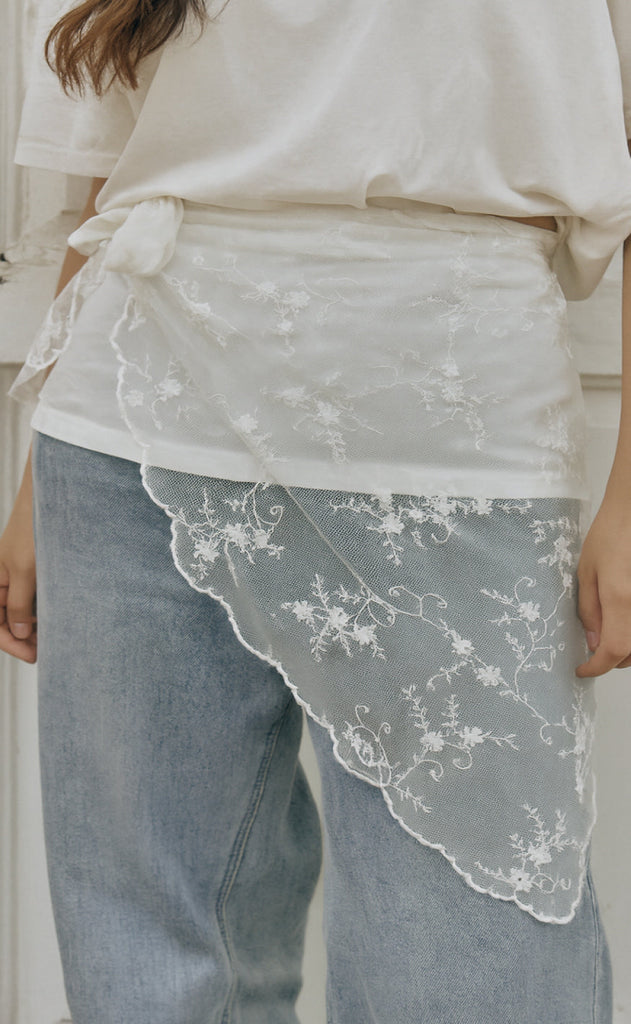 Say INA Copenhagen Skjerf / Skjørt - Clara Triangle - White