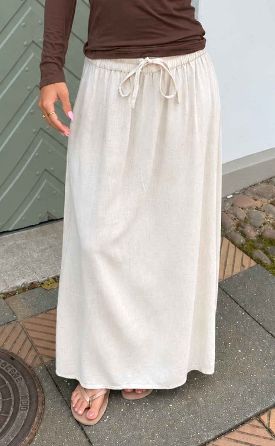Say INA Copenhagen Skjørt - Laura Linen - Sand