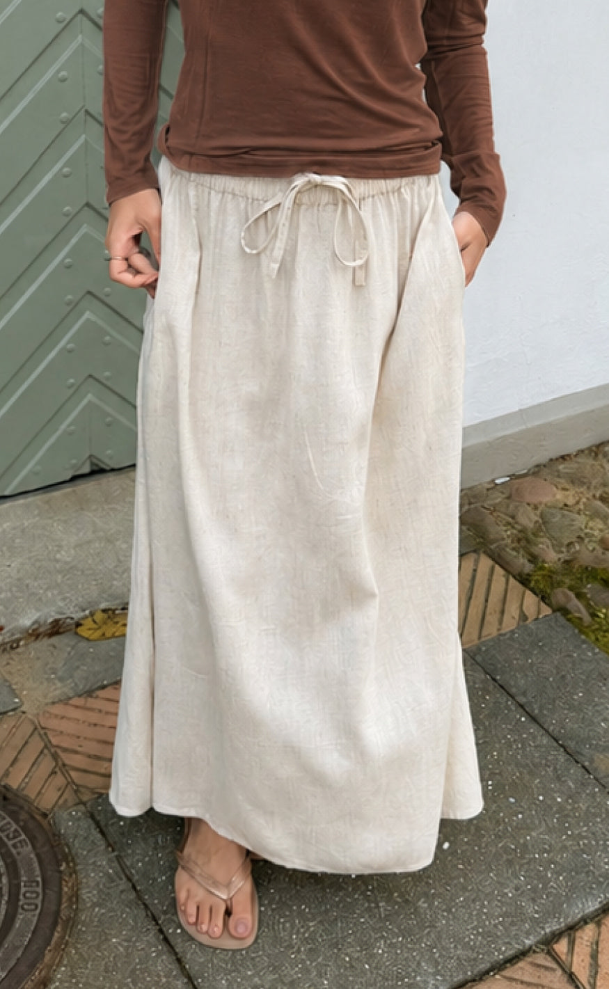 Say INA Copenhagen Skjørt - Laura Linen - Sand