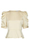 Neo Noir Bluse - Benua Heavy Sateen - Light Yellow