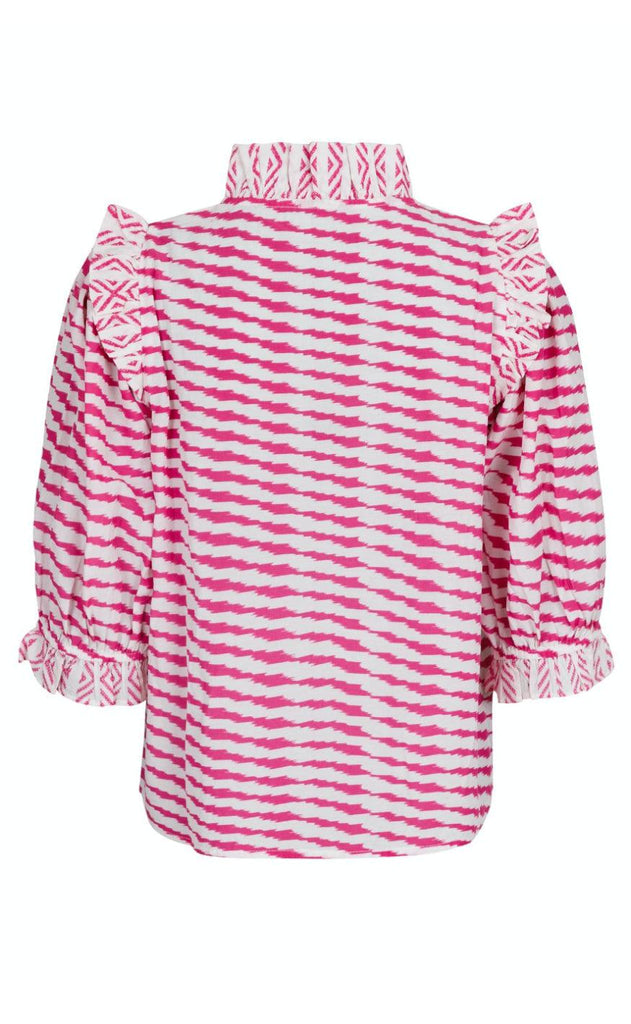 Neo Noir Bluse  - Chacha Graphic - Pink