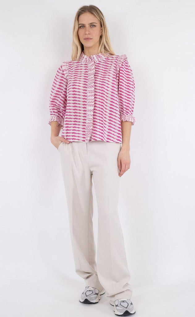 Neo Noir Bluse  - Chacha Graphic - Pink