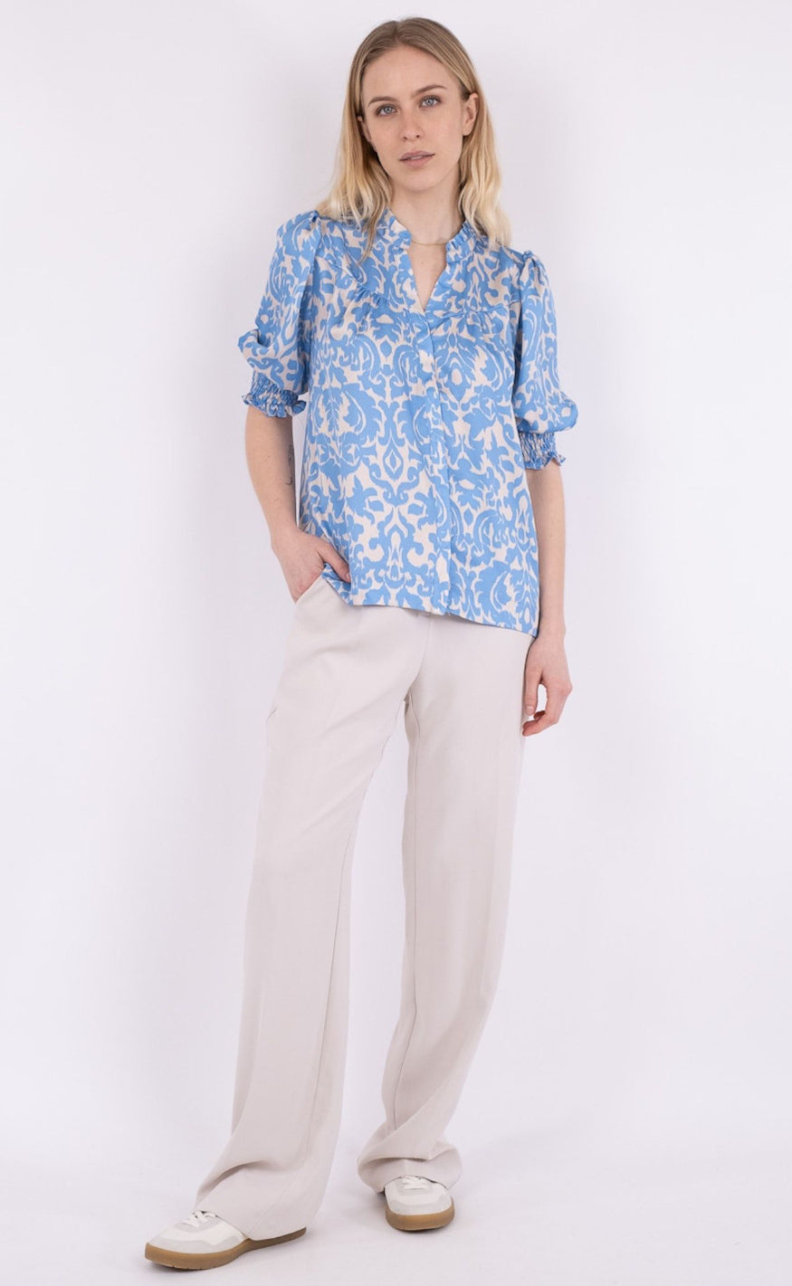Neo Noir Bluse - Diana - Light Blue