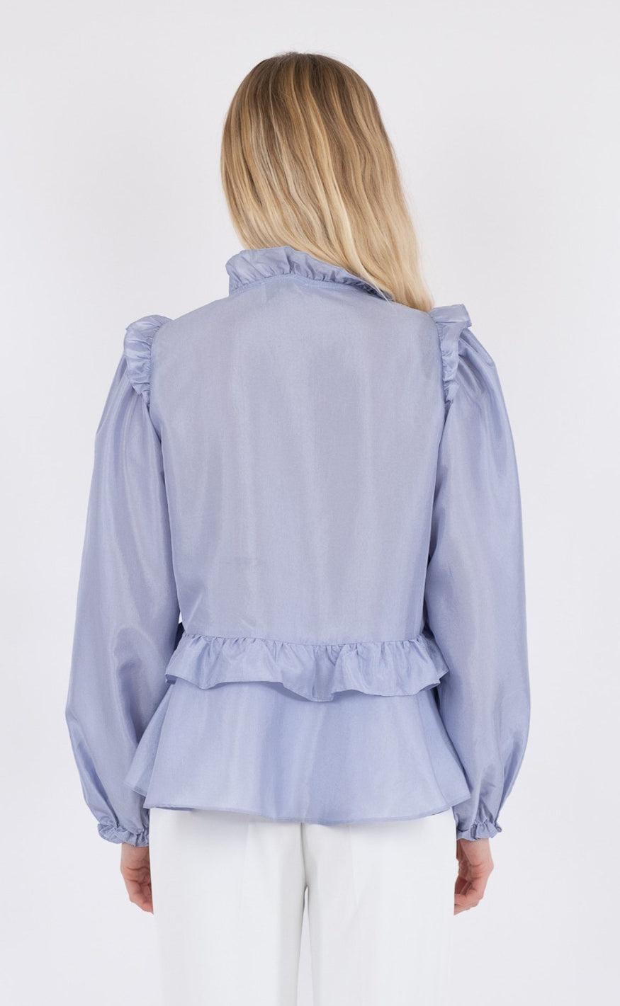 Neo Noir Bluse - Hawaii - Light Blue