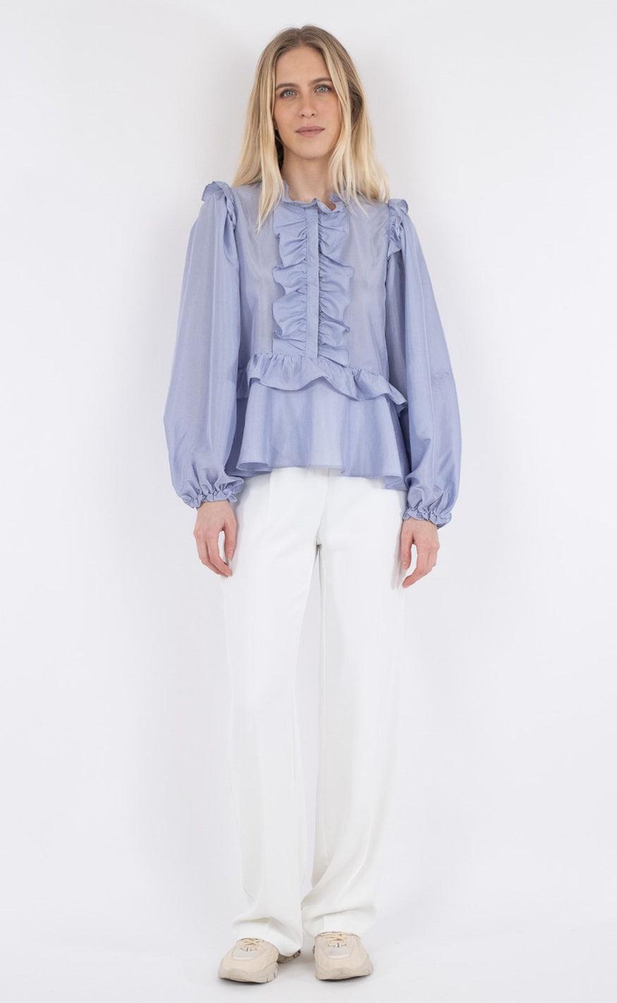 Neo Noir Bluse - Hawaii - Light Blue