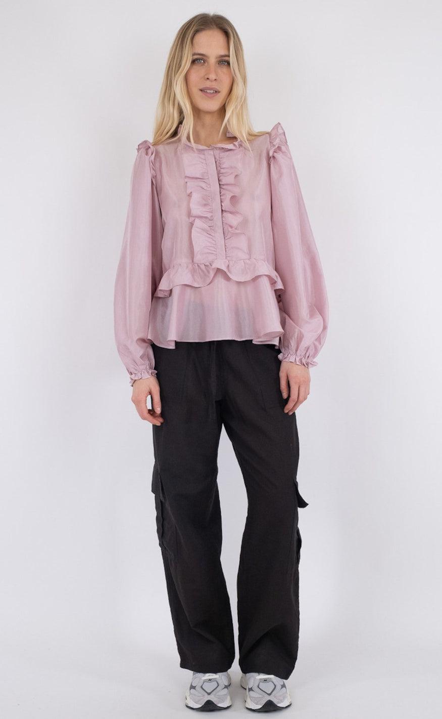 Neo Noir Bluse - Hawaii - Rose