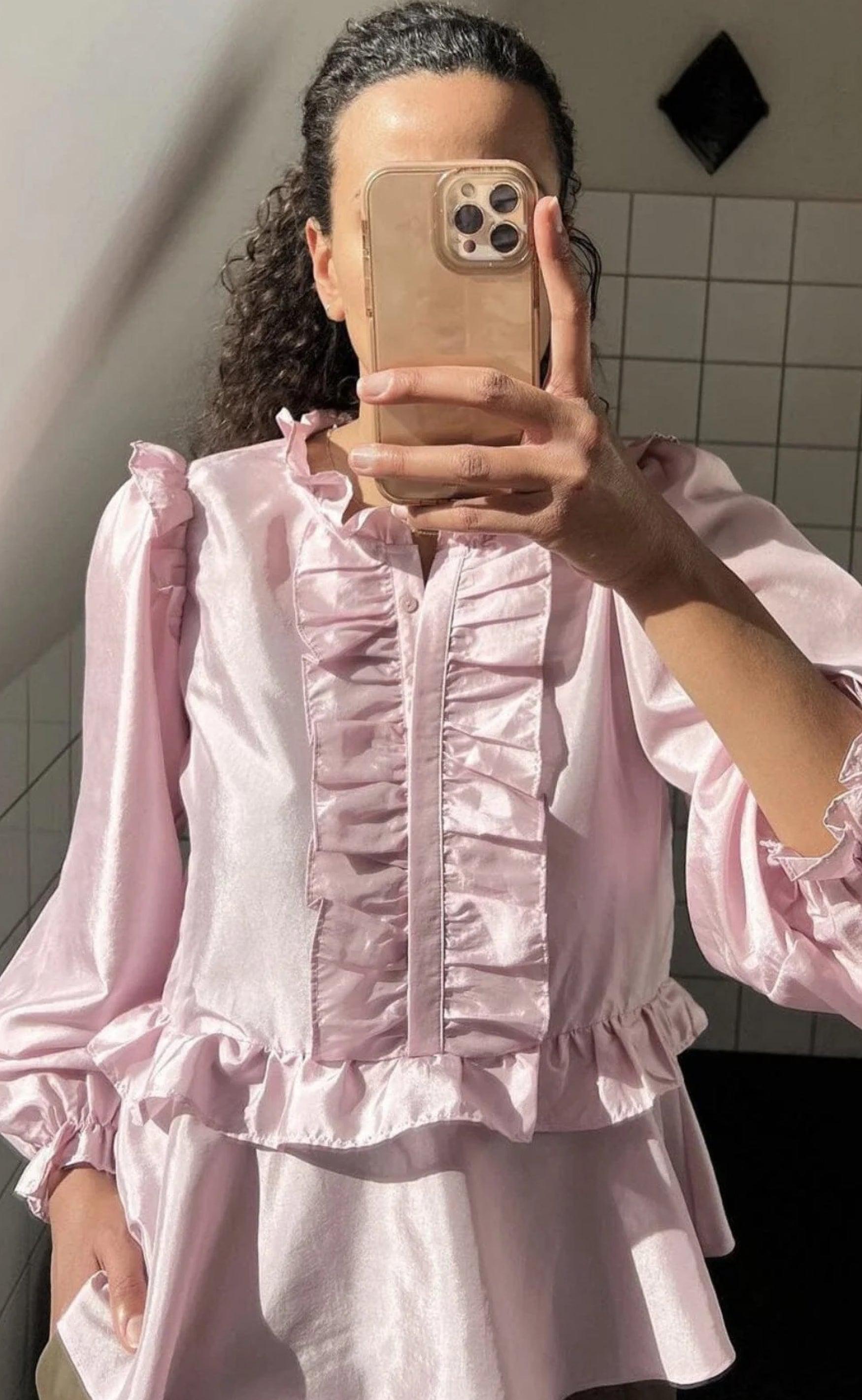 Neo Noir Bluse - Hawaii - Rose