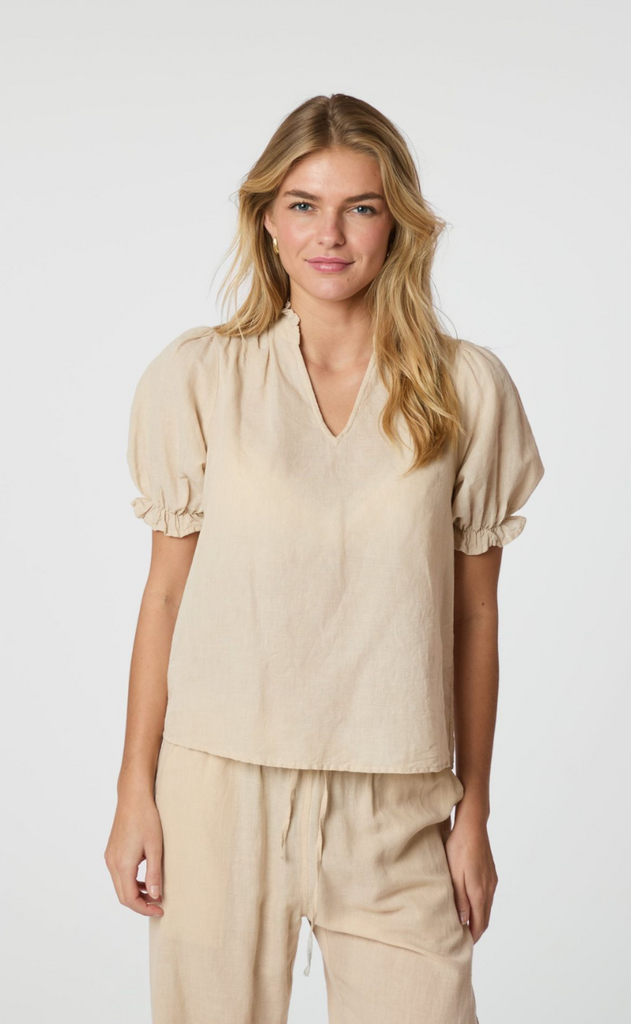 Neo Noir Bluse - Odesa Linen - Sand