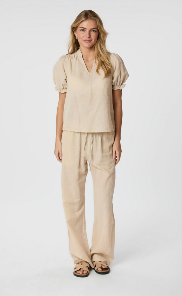 Neo Noir Bluse - Odesa Linen - Sand