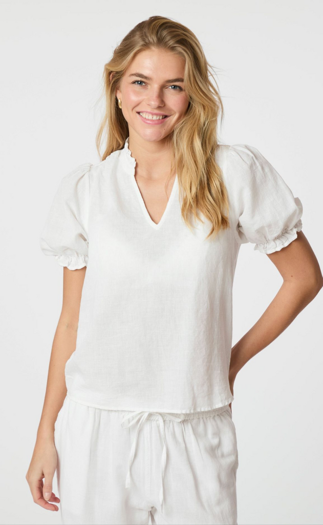 Neo Noir Bluse - Odesa Linen - White