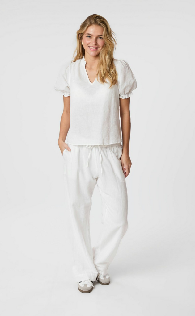 Neo Noir Bluse - Odesa Linen - White