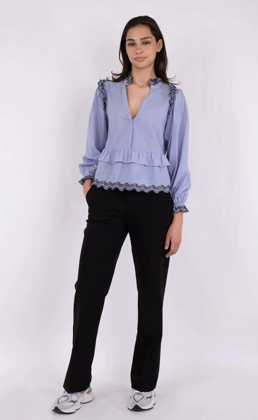 Neo Noir Bluse  - Panama - Light Blue
