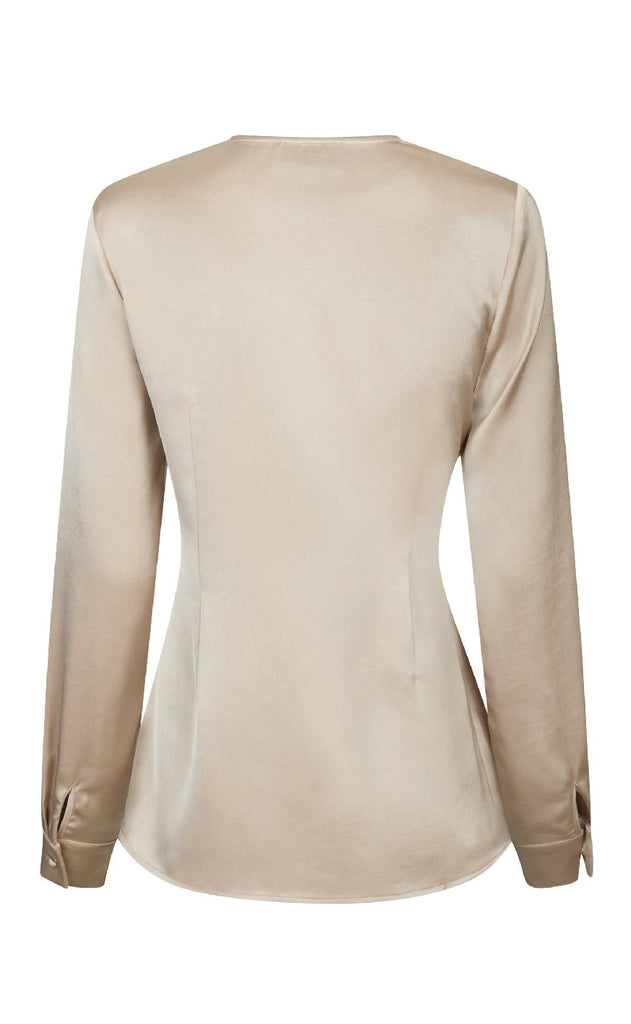 Neo Noir Bluse - Petris Heavy Sateen - Champagne