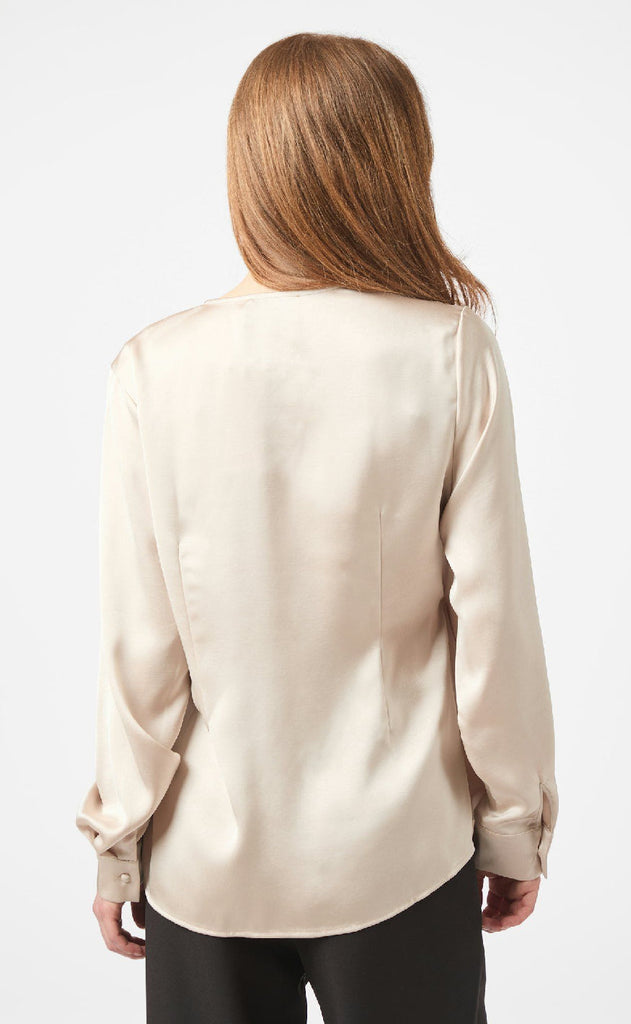 Neo Noir Bluse - Petris Heavy Sateen - Champagne