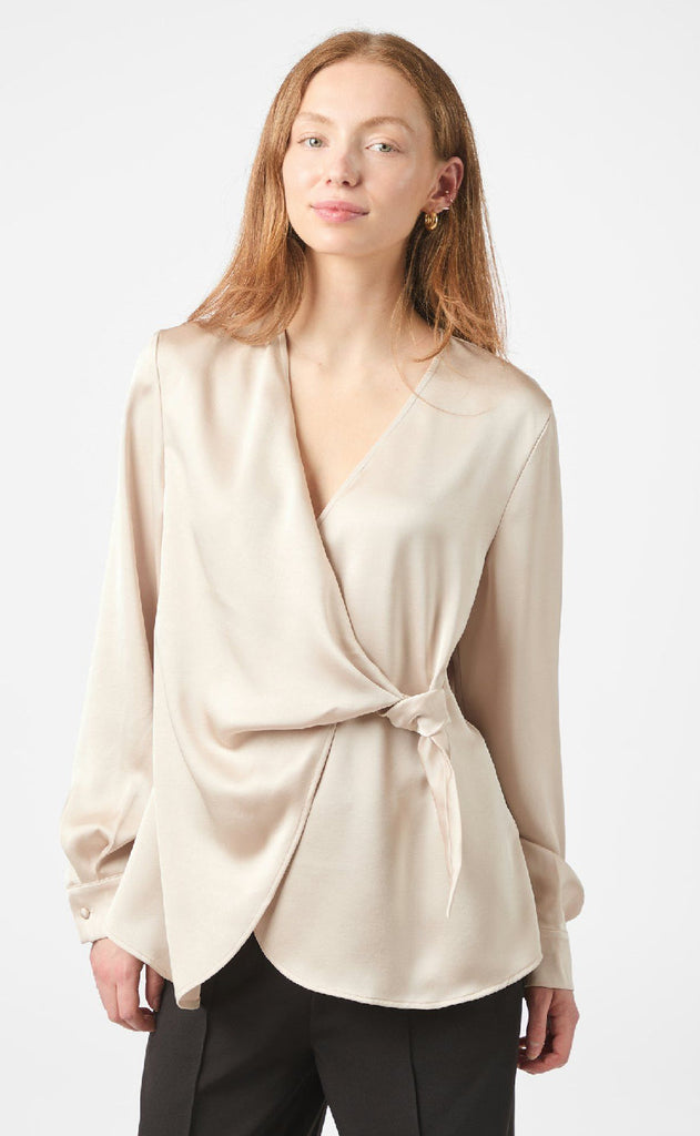 Neo Noir Bluse - Petris Heavy Sateen - Champagne