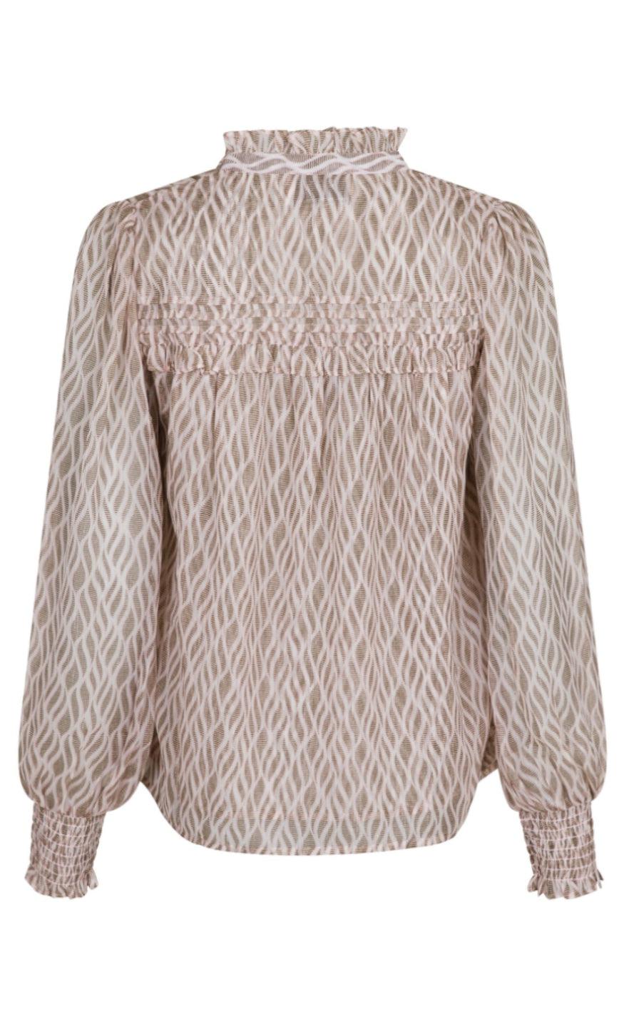 Neo Noir Bluse  - Rhia Graphic - Powder